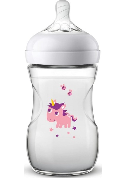 260 ml Desenli Çocuk Biberon ve Unicor Desenli Şeffaf Kova modelleri