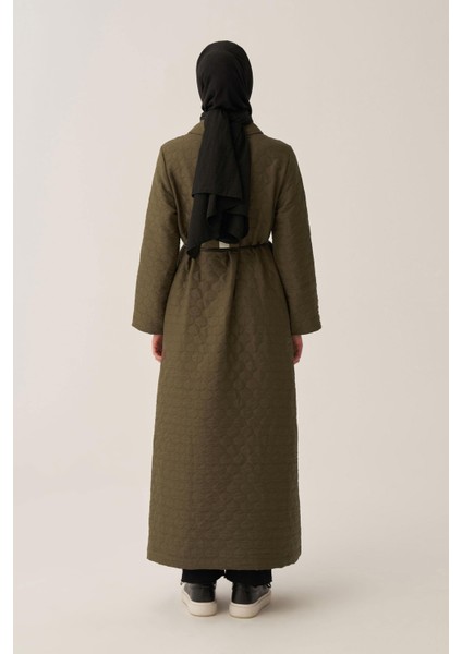 Haki-Deri Kemerli Kapitone Ferace fırsatları