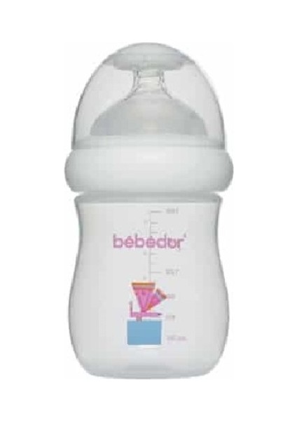 Geniş Ağızlı, Yavaş Akışlı, Anti-Kolik, Pp Biberon, Pembe, 180ML