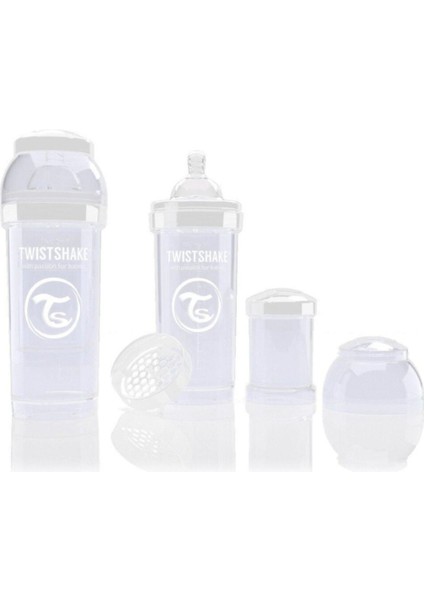 Bebek Biberon 260 Ml, Beyaz, Şeffaf, 2 Aylık Kullanım Için Uygun
