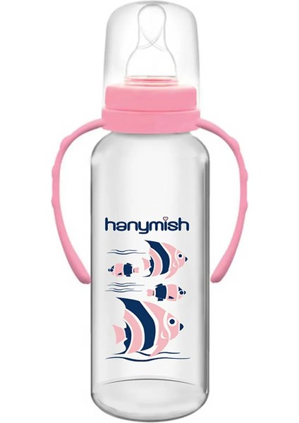 Pembe 240 ml Kulplu Pp Biberon, Rahat Kullanım ve Şık Tasarım ile Ideal Seçim