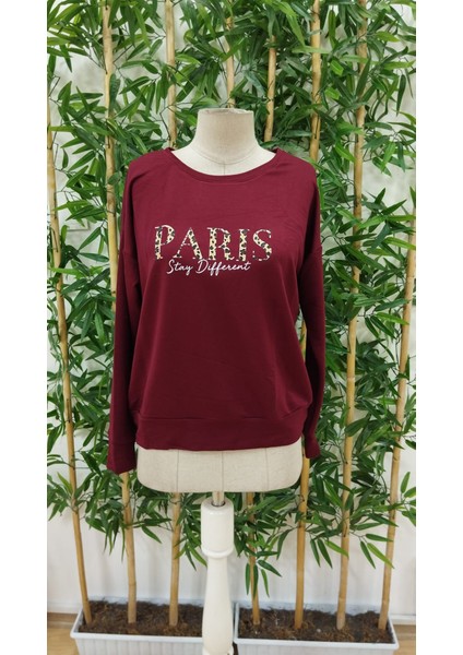 Eyesof Kadın Uzun Kollu Bisiklet Yaka Desenli Viskon Iki Iplik Bluz fırsatları