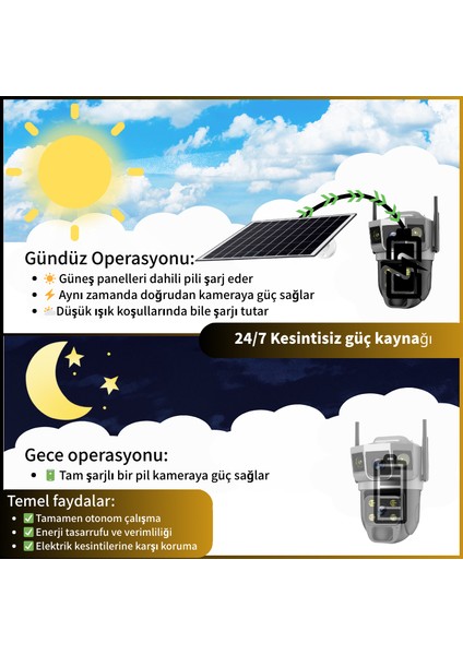9mp Güneş Enerjili Sistem, 4g Güvenlik Kamerası: Full Renkli Gece Görüşü, Hareket Algılama modelleri