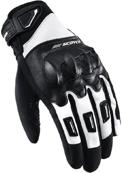 MC192 Wp Kışlık Motosiklet Eldiveni Beyaz
