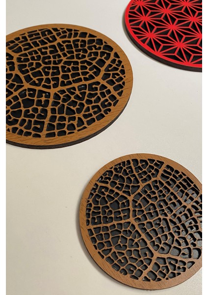 8'li Büyük Boy ve Küçük Boy Ahşap Tencere, Tava, Çaydanlık ve Bardak Altlık Nihale Seti 10 fırsatları