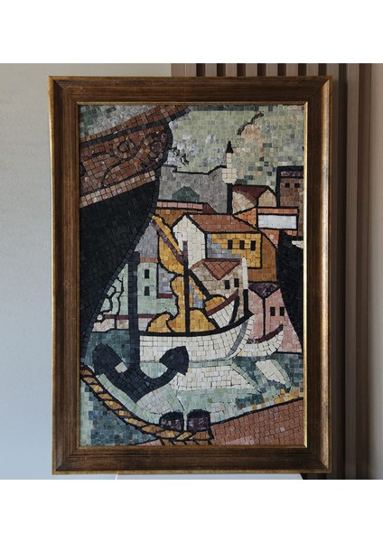 Şehir Manzarası Mozaik Taş Tablo