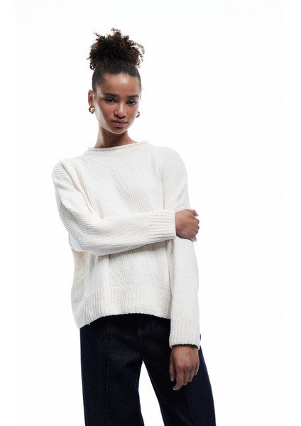 Uzun Kollu Bisiklet Yaka Basic Triko Kazak