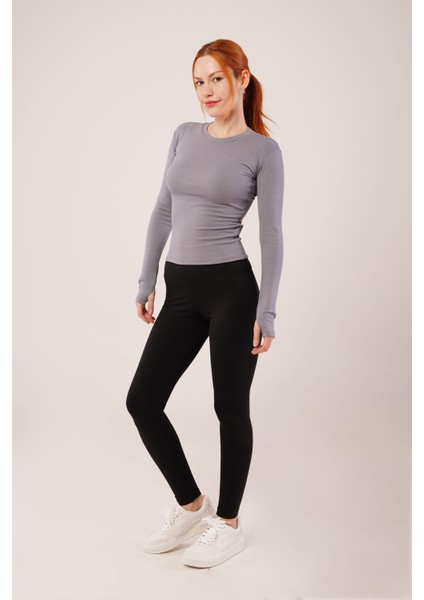 Eyesof Uzun Kollu Basic Gri Bluz fiyatları