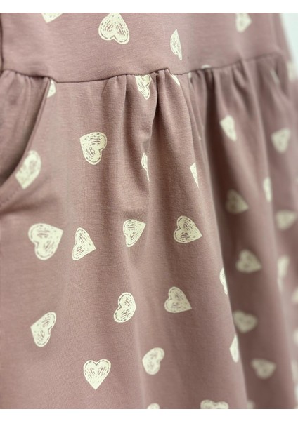 Kız Çocuk Kalp Desenli Elbise fiyatları