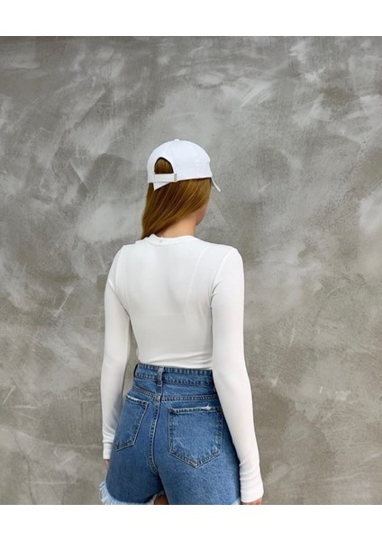 Kadın Modal Kumaş Yumuşak Esnek Bisiklet Yaka Parmak Geçirmeli Body modelleri