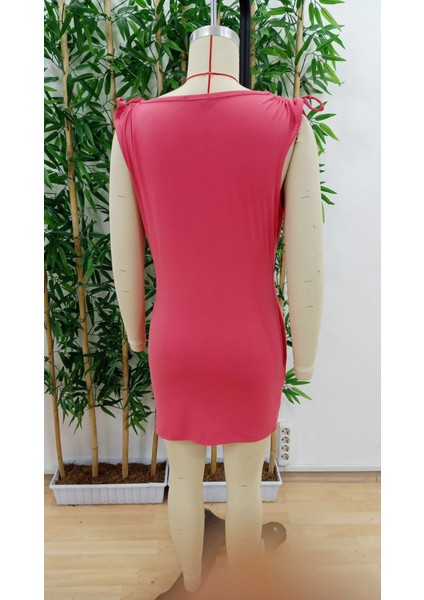 Eyesof Kadın Kruvaze Yaka Büzgü ve Aksesuar Detay Sandy Mini Elbise indirimleri