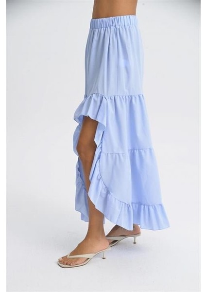 Eyesof Audrey Fıfrlı Yırtmaç Detay Etek 4037