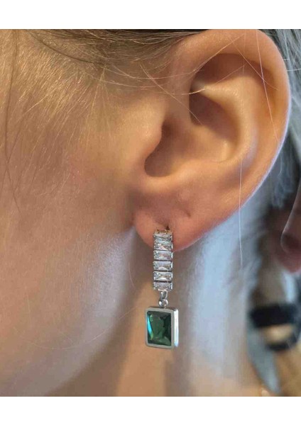 Doğal Taşlı Gümüş Renk Kadın Küpe fiyatları