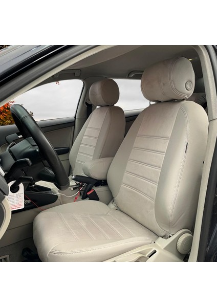 Audi A3 Araca Özel Oto Koltuk Kılıfı - Alkantara ve Deri