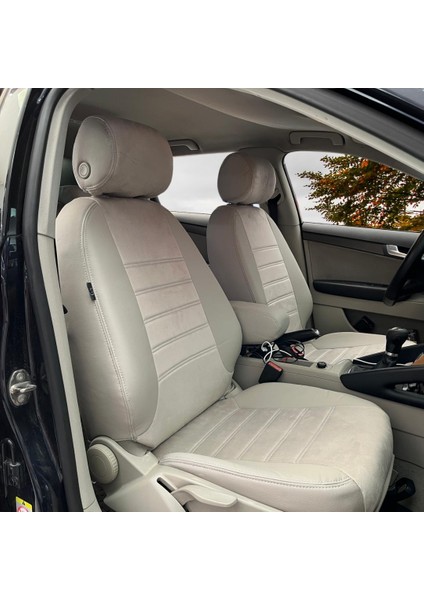 Audi A3 Araca Özel Oto Koltuk Kılıfı - Alkantara ve Deri