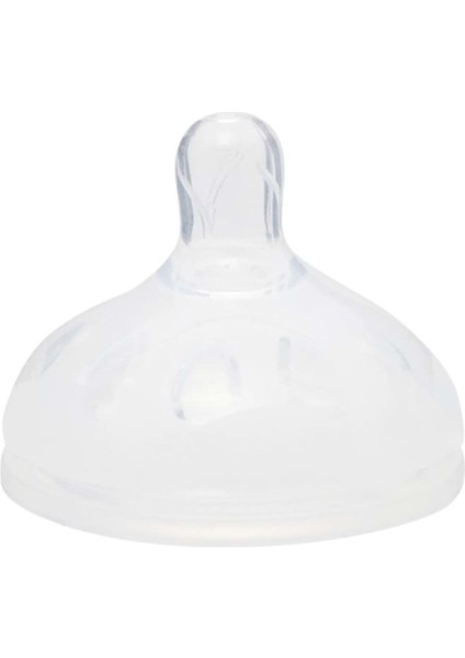 Şeffaf 6 Ay Bebek Biberon Emziği, Yumuşak ve Güvenli Tasarım (KOD:95304)