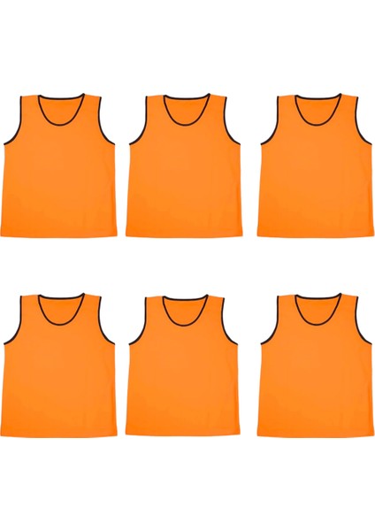 Antrenman Yeleği Çocuk Beden 6'lı Set Bip Turuncu