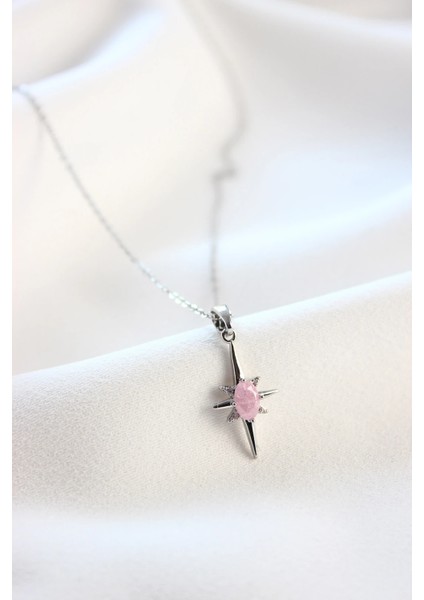 Paslanmaz Çelik Zirkon Taşlı Minimal Kutup Yıldızı Kolye modelleri