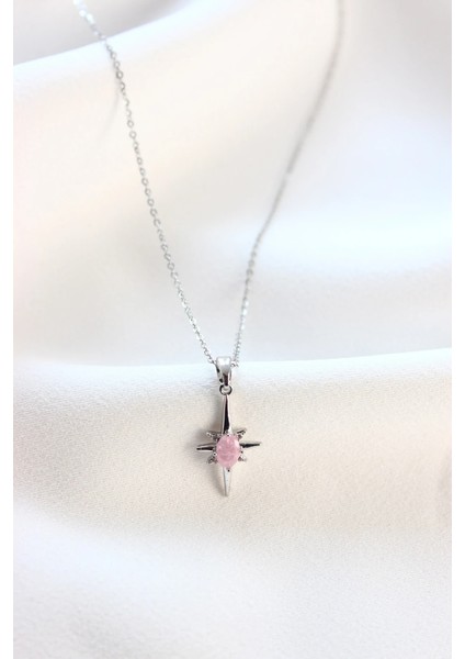 Paslanmaz Çelik Zirkon Taşlı Minimal Kutup Yıldızı Kolye fırsatları