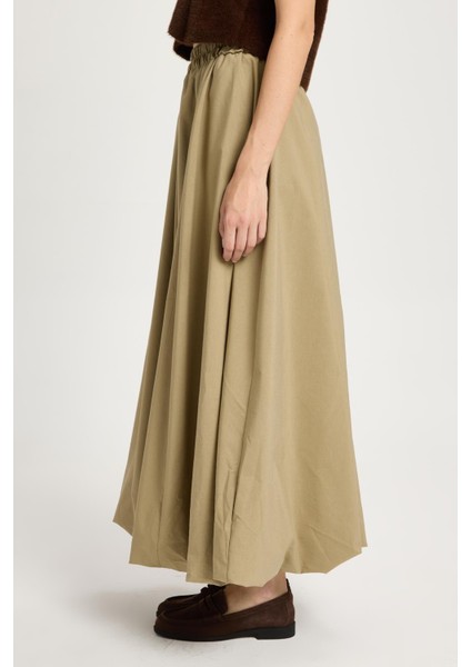 Kadın Haki Lastikli Uzun Astarlı Balon Etek 29004 indirimleri