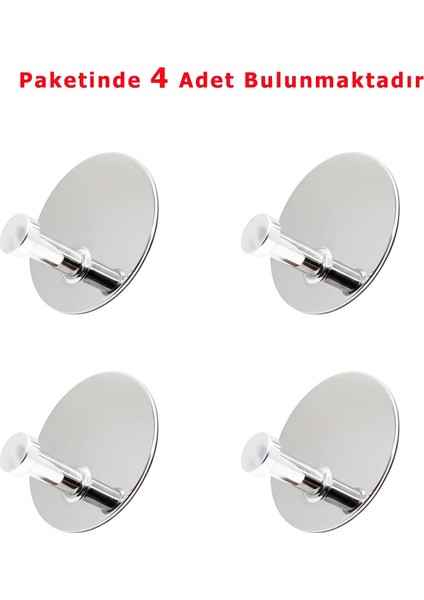 Glare Mantar Kendinden Yapışkanlı Askılık Tekli Yuvarlak Krom 4 Lü Paket fırsatları