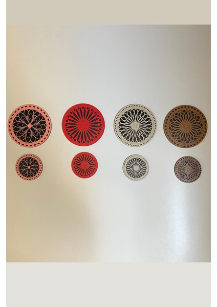 8'li Büyük Boy ve Küçük Boy Ahşap Tencere, Tava, Çaydanlık ve Bardak Altlık Nihale Seti 8 fırsatları