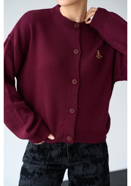 Eyesof Ayıcıklı Hırka - Bordo