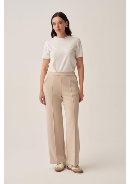 Taş-Yumuşak Dokulu Palazzo Pantolon