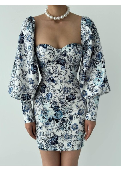 Eyesof Arlon Balon Kollu Mini Elbise