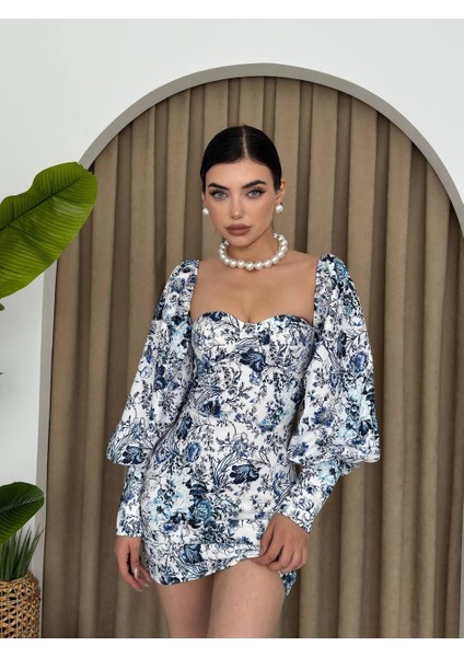 Eyesof Arlon Balon Kollu Mini Elbise