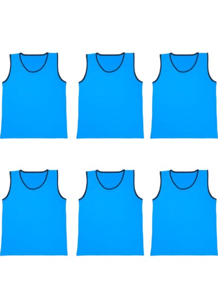 Antrenman Yeleği Yetişkin Beden 6'lı Set Bip Mavi