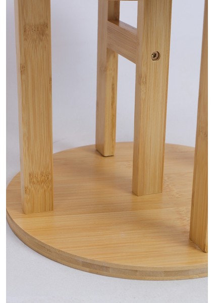 Bambu Yuvarlak Form 5 Raflı Saksılık Saksı Standı Çiçeklik Organizer DB-0036 indirimleri