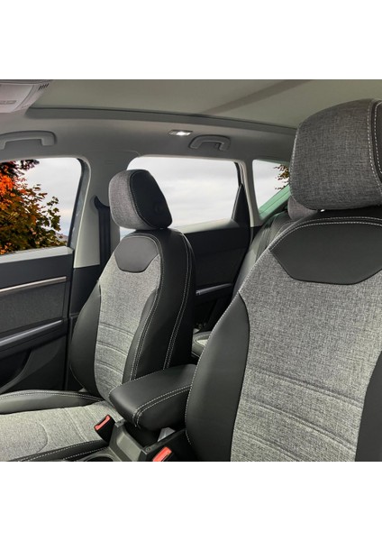 Seat Ateca Araca Özel Oto Koltuk Kılıfı - Keten ve Deri fiyatları