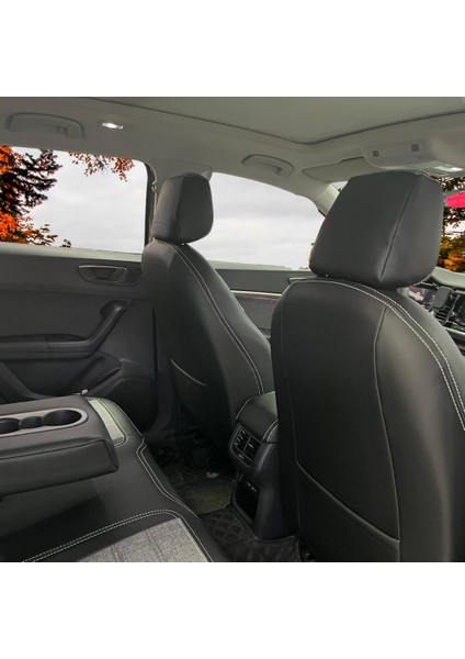 Seat Ateca Araca Özel Oto Koltuk Kılıfı - Keten ve Deri fırsatları