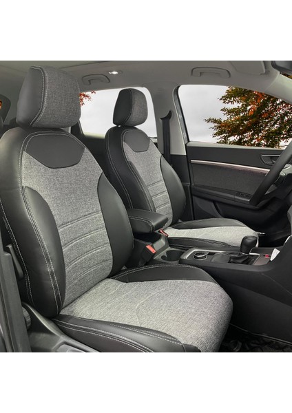 Seat Ateca Araca Özel Oto Koltuk Kılıfı - Keten ve Deri indirimleri