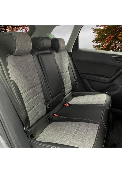 Seat Ateca Araca Özel Oto Koltuk Kılıfı - Keten ve Deri