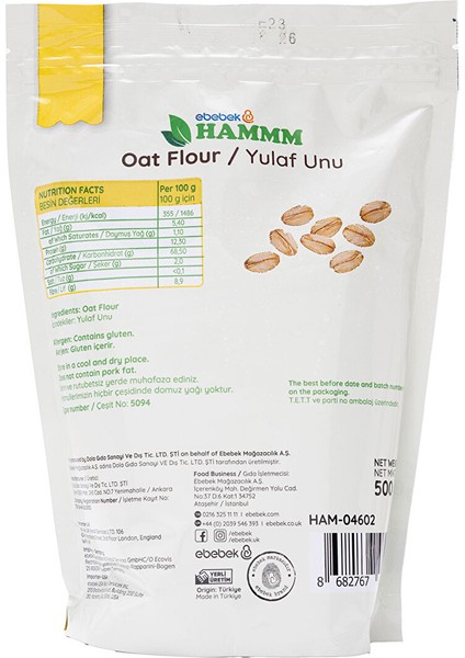 Yulaf Unu 500 gr fiyatları