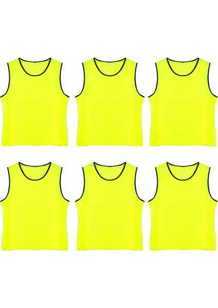 Antrenman Yeleği Çocuk Beden 6'lı Set Bip Sarı