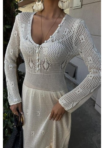 Eyesof Düğme Detaylı ve Kat Etekli Etnik Elbise 2859 modelleri