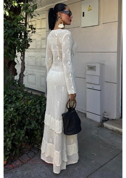 Eyesof Düğme Detaylı ve Kat Etekli Etnik Elbise 2859 fırsatları