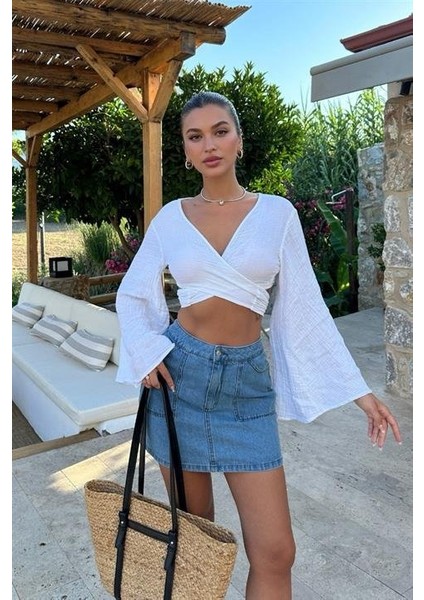 Eyesof Cecile Denim Mini Etek 4015-17 fırsatları