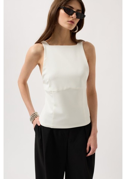 Eyesof Sırt Kurdele Detay Bluz