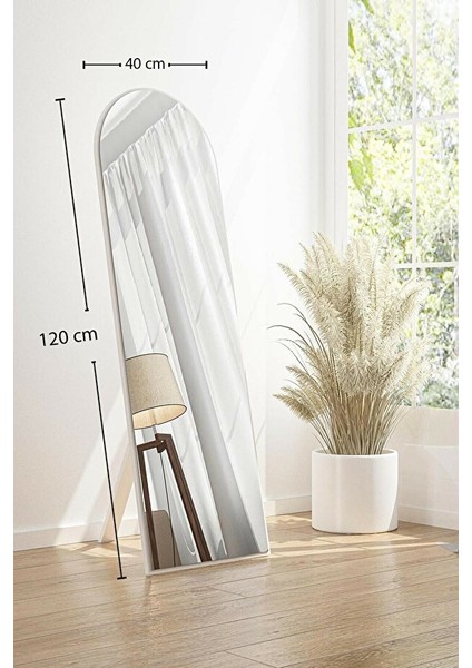 Beyaz Ayaklı Antre Koridor Duvar Salon Banyo Ofis Çocuk Yatak Odası Boy Ayna 40X120 cm modelleri