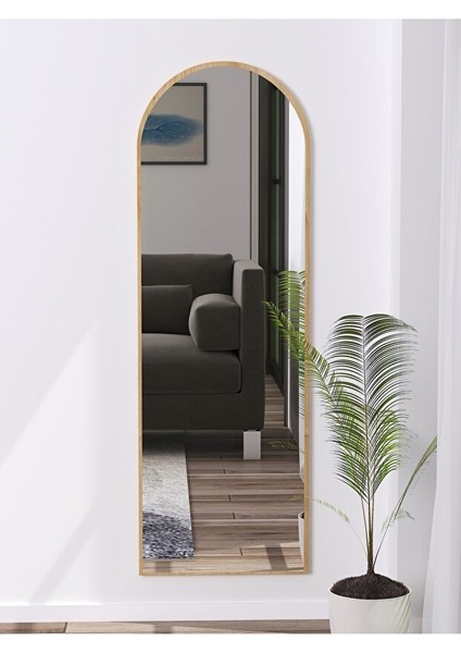 50X150 cm Meşe Boy Ayna Antre Koridor Konsol Duvar Salon Banyo Wc Ofis Çocuk Yatak Odası