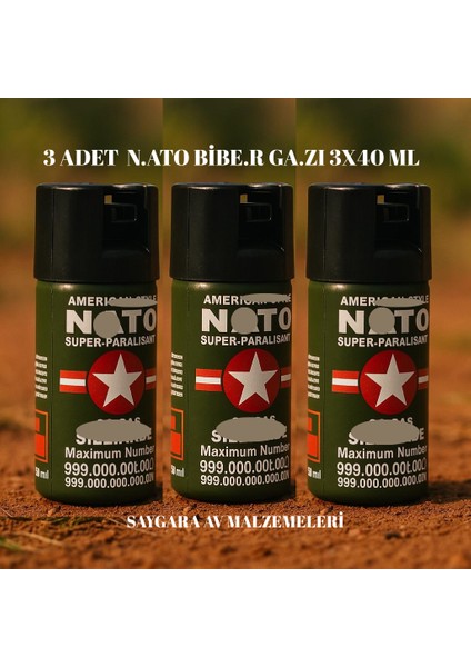 3 Adet Nat.o Bibe.r Ga.zı 3X40ML