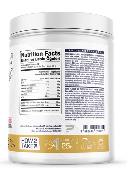 WHEY PROTEİN Bisküvi 400g - 16 servis fiyatları