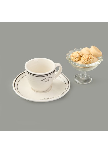 Kitchen Luna 2'li Espresso Fincanı - Krem / Siyah indirimleri