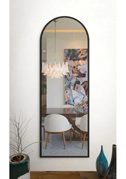 50X150 cm Siyah Boy Ayna Antre Koridor Konsol Duvar Salon Banyo Wc Ofis Çocuk Yatak Odası Boy Aynası