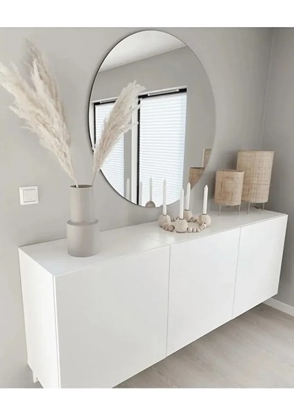60 cm Yuvarlak Ayna Dekoratif Ayna, Konsol Aynası, Hol Aynası, Dresuar Aynası