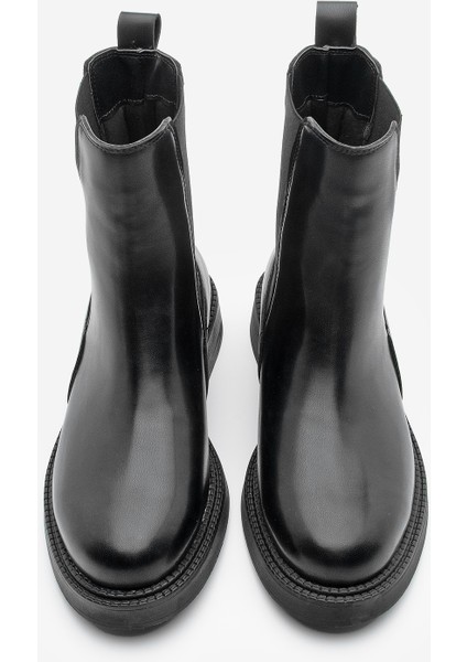 Kadın Çift Lastikli Chelsea Günlük Bot Panve Siyah